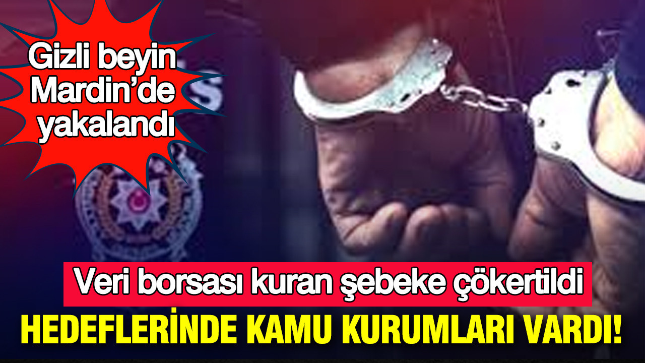 Kamu Kurumlarını Hedef Alan Veri Borsası Şebekesi Çökertildi: Mardin’de Gizli Lider Yakalandı